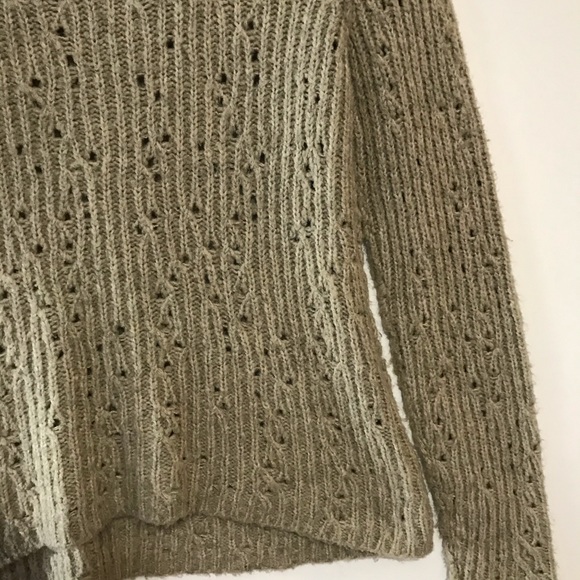 Free People Pointelle High Low Sweater Wool Small - Picture 5 of 10